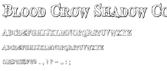 Blood Crow Shadow Condensed font